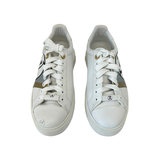 White Logo Sneakers - 7.5