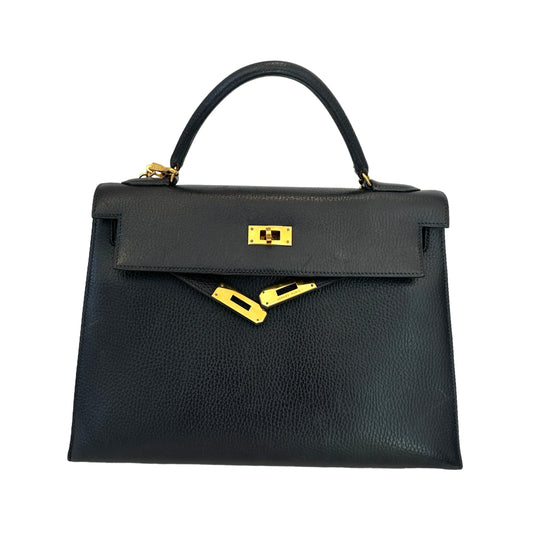 Vintage Black Kelly Bag
