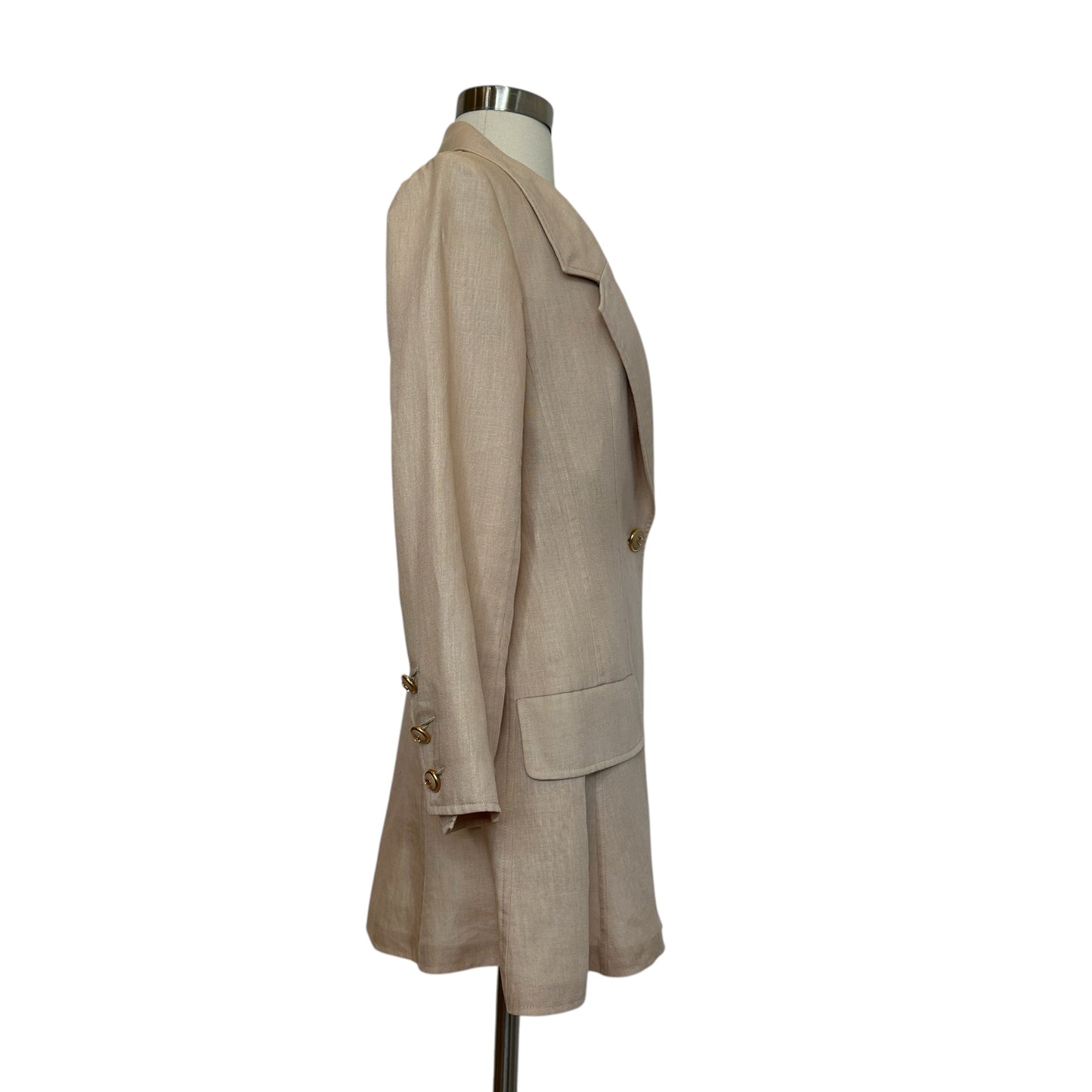 Beige Linen Blazer - S