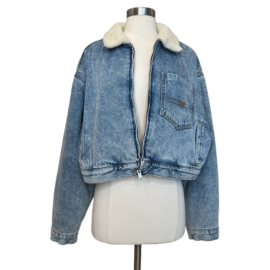 Oversized Logo Denim Jacket - M