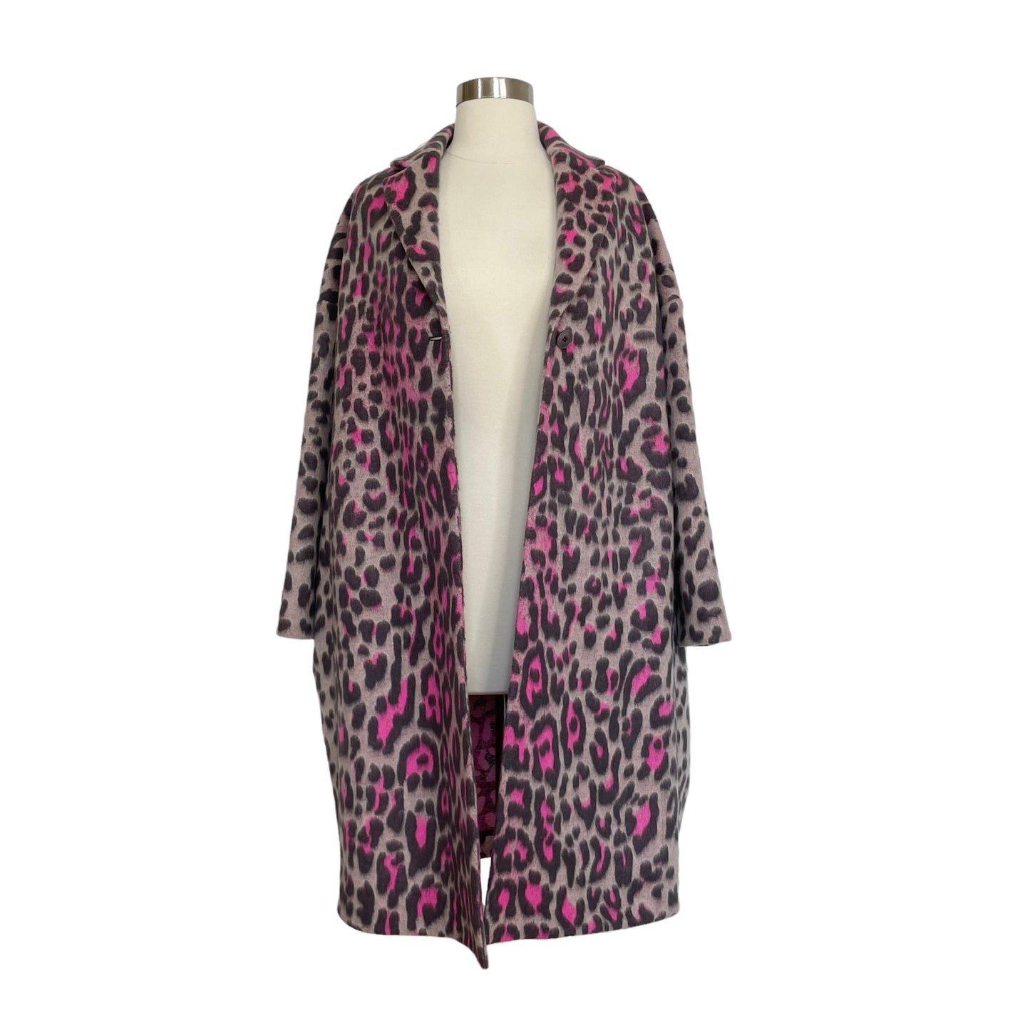 Pink & Grey Oversized Coat - XS/L