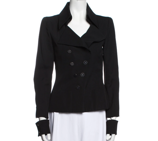 Chanel Black Biker Blazer - S