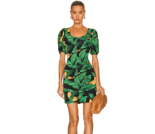 Banana Leaves Mini Dress - XS