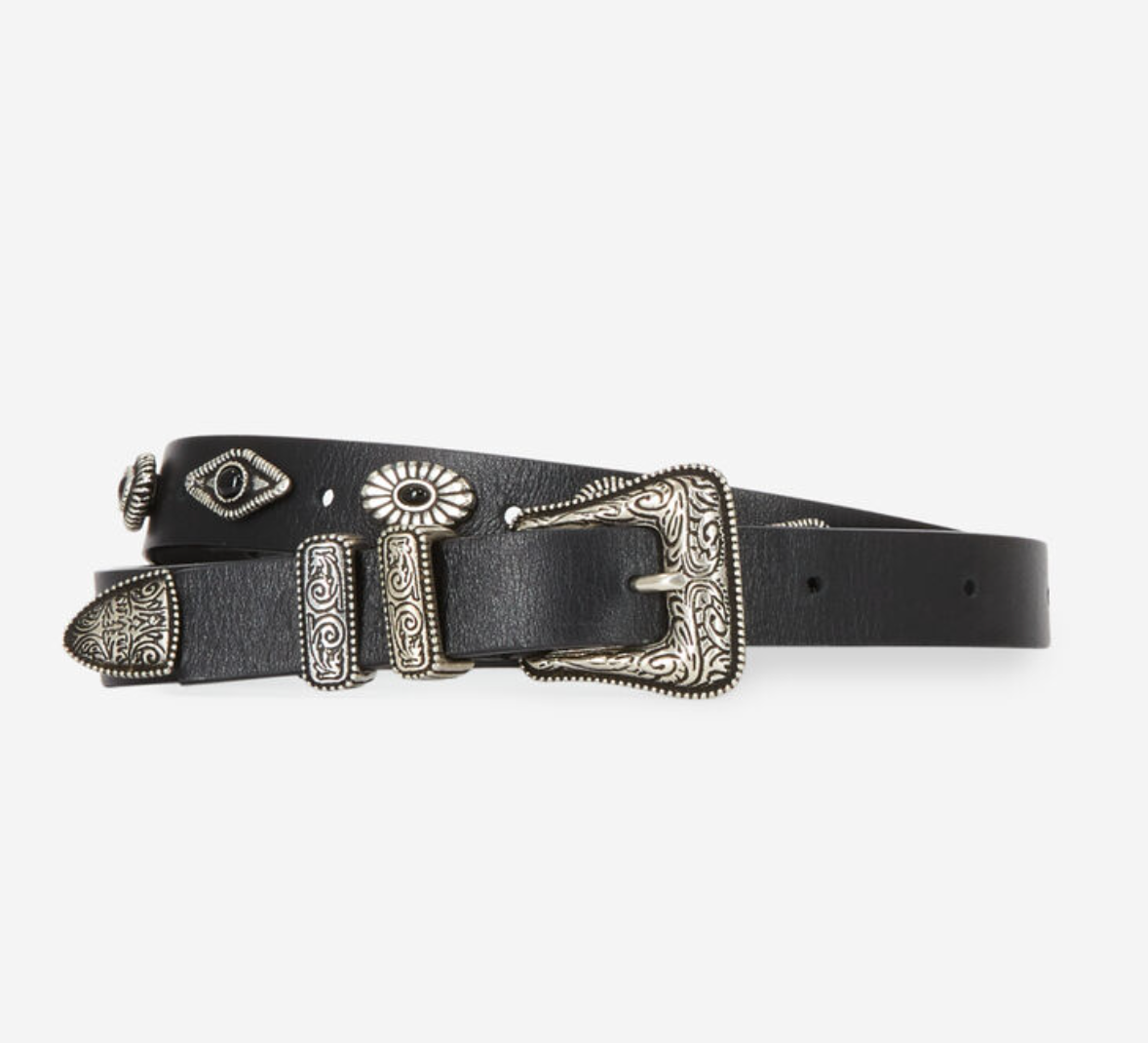 Black Leather Belt - S
