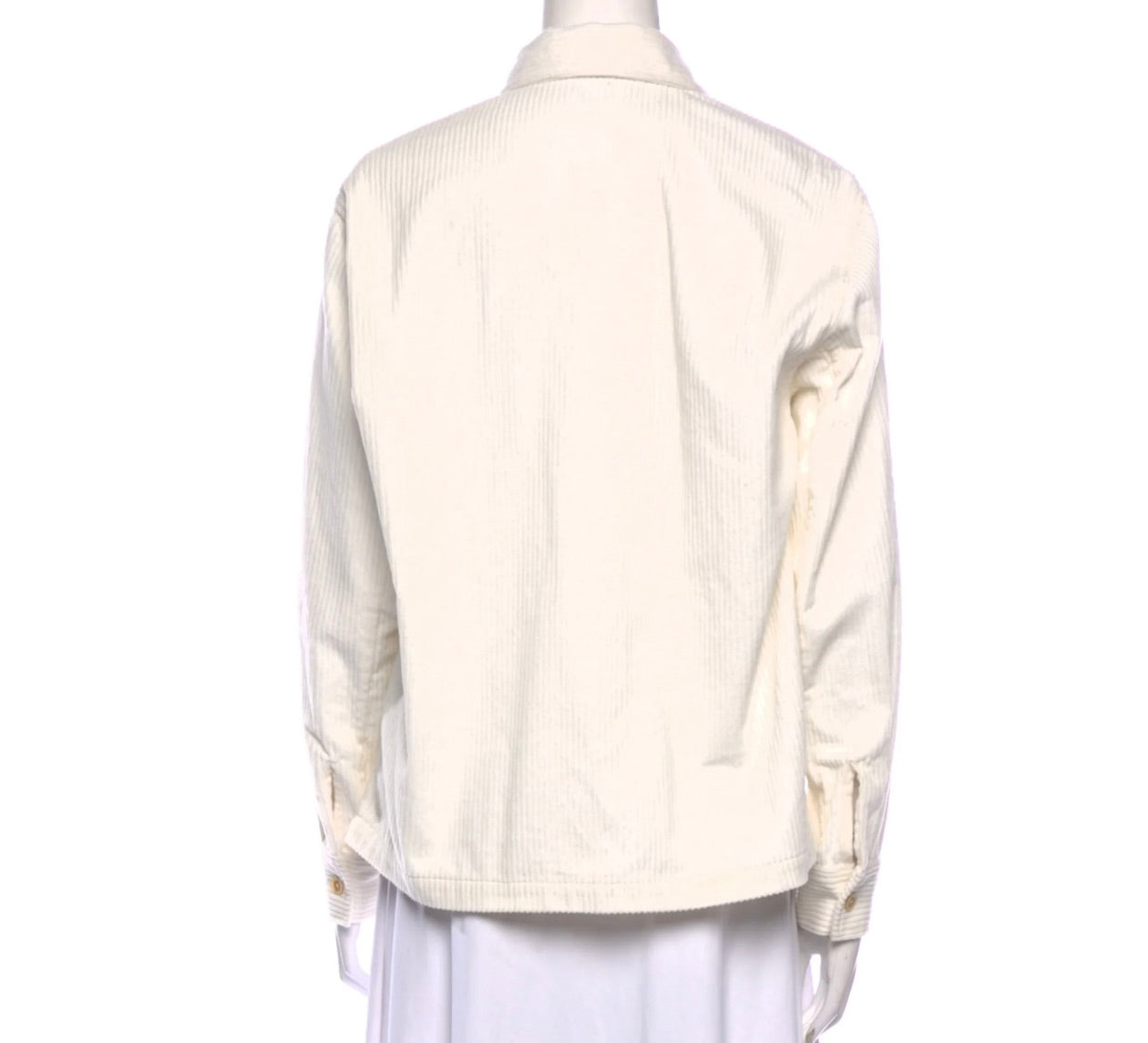 Cream Corduroy Shirt Jacket - S