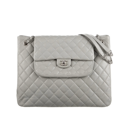Grey Flap Tote