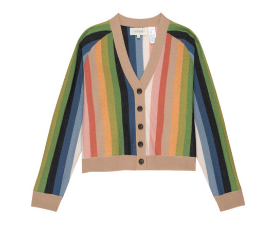 Rainbow Striped Cardigan - S