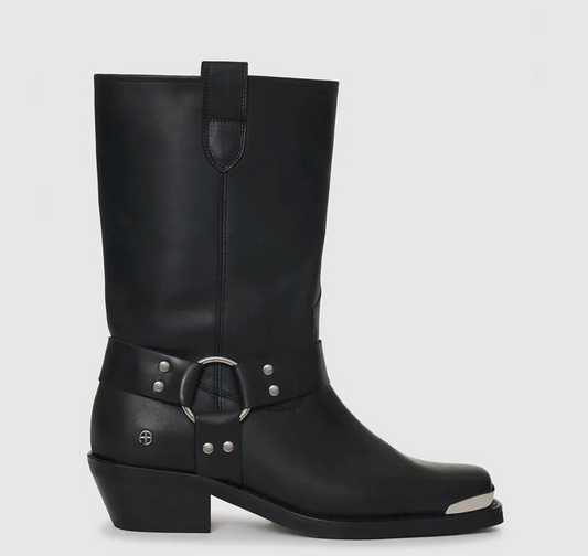 Black Moto Boots - 7