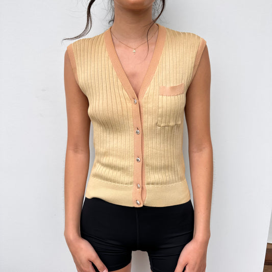 Beige Vintage Top - M