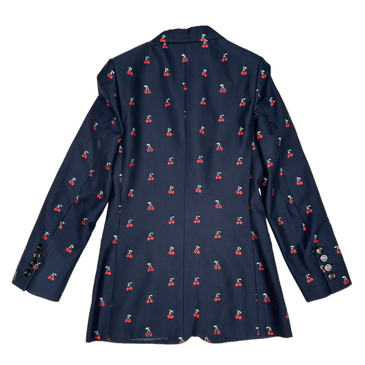 Logo & Cherry Navy Blazer - M