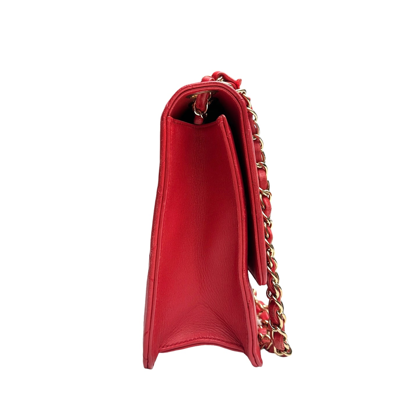 Red Flap with Gold Hardware Bag