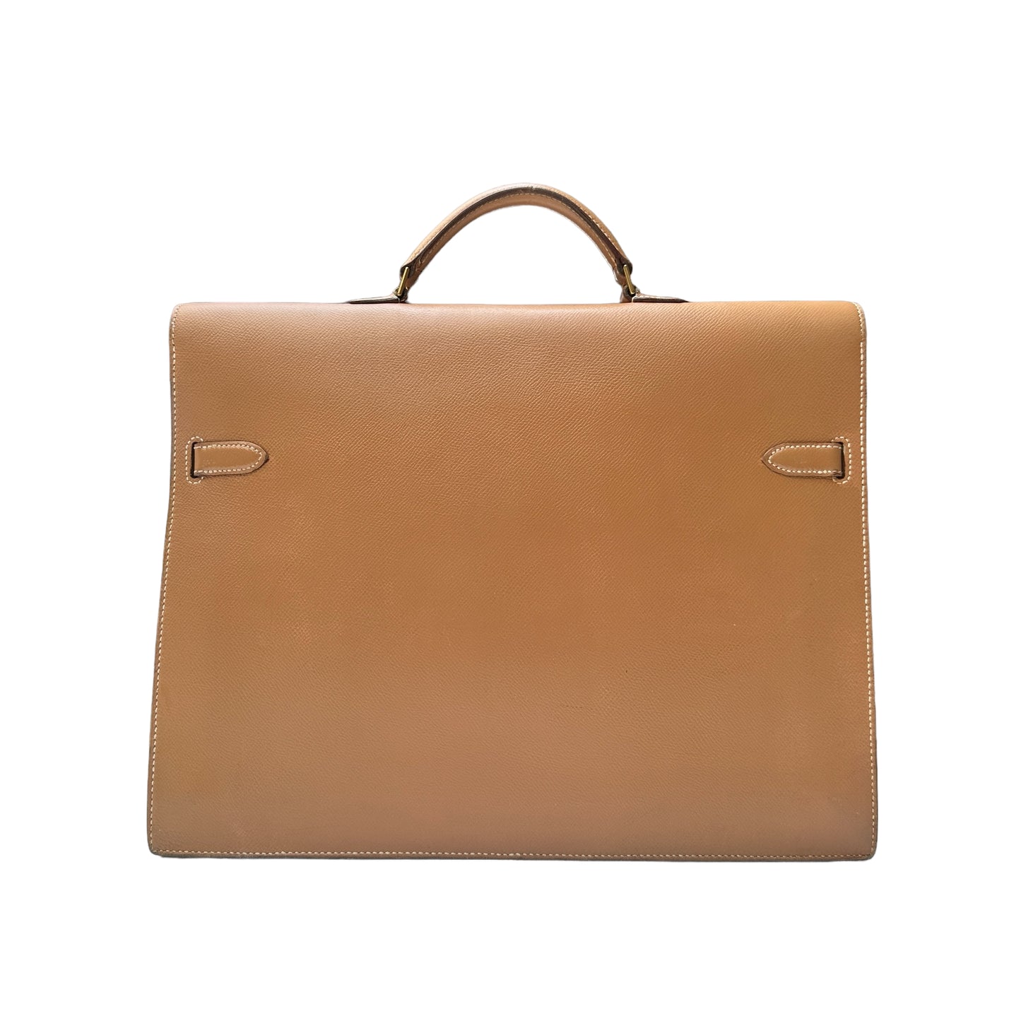 Vintage Gold Leather Kelly Depeche Briefcase