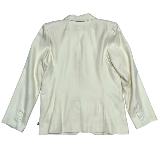 Cream Blazer w/Beads and Patches - M