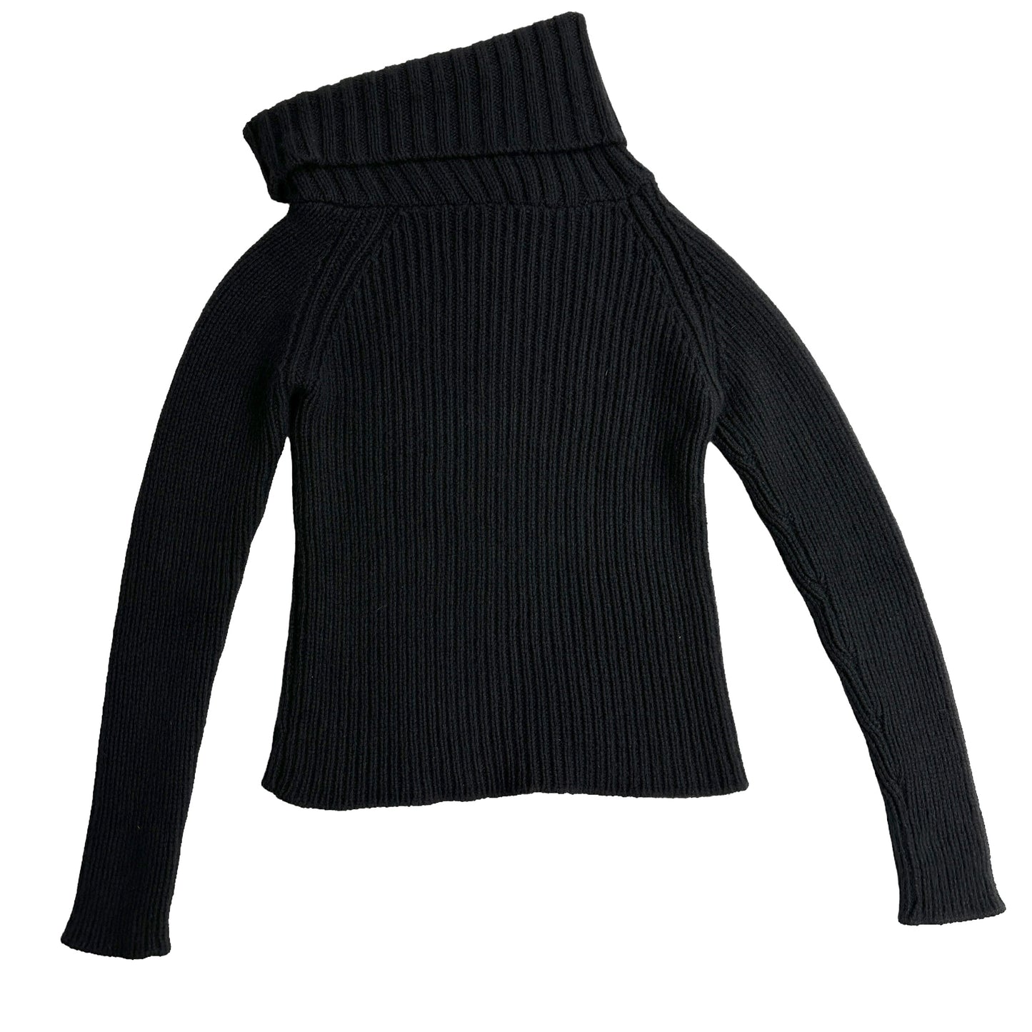 Black Cashmere Turtleneck Sweater - XS