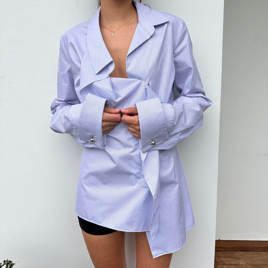 Light Blue Asymmetrical Shirt - M