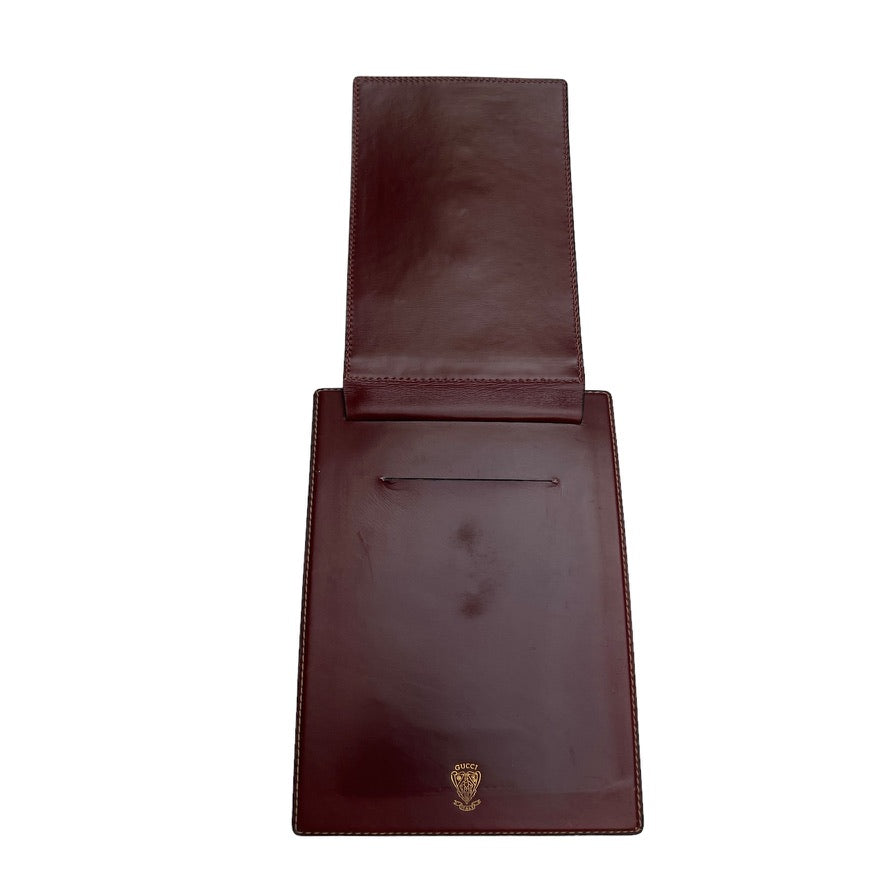 Vintage Burgundy Leather Writing Set