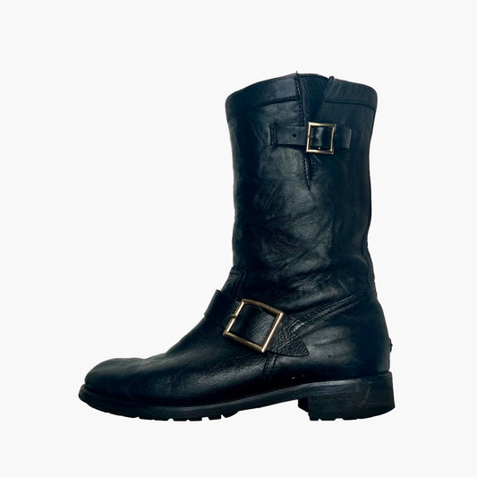 Black Leather Boots - 7.5