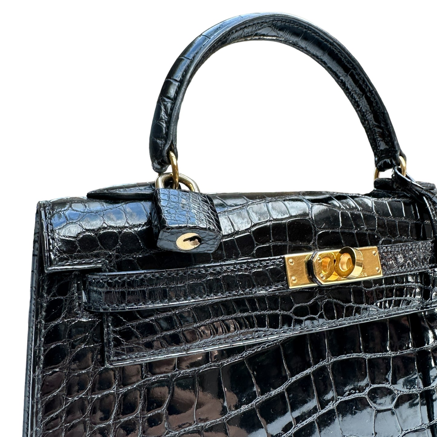 Black Crocodile Kelly 25