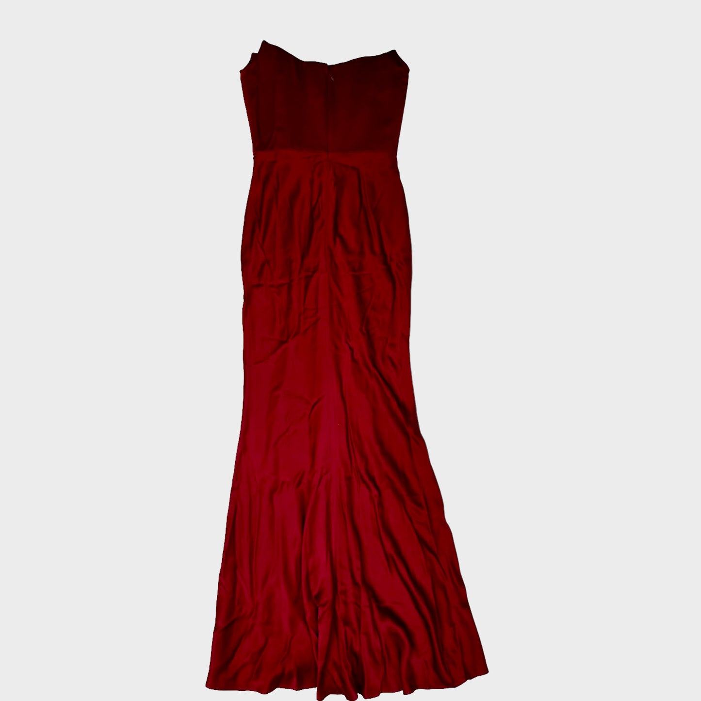 Red Silk Gown - M