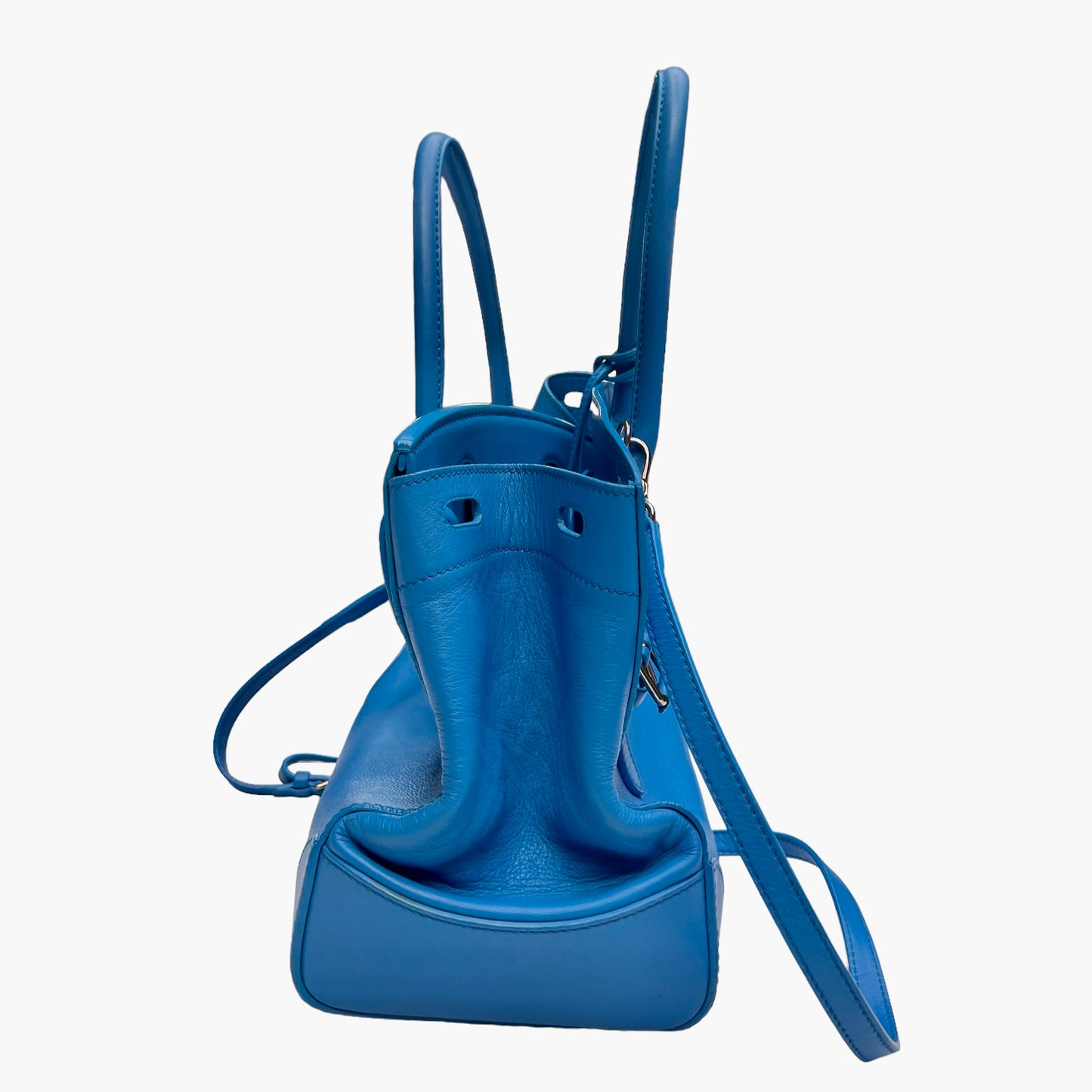 Blue Leather Ricky Handbag