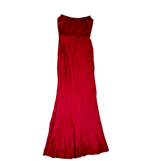 Red Silk Gown - M