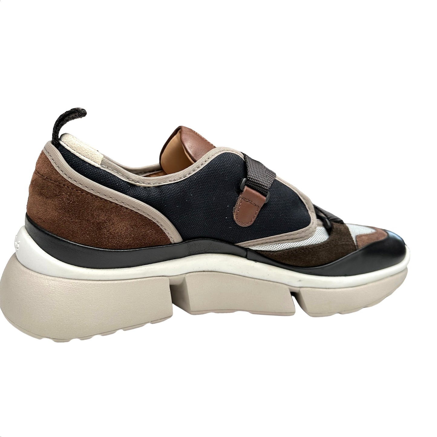 Chunky Suede and Leather Sneakers - 10