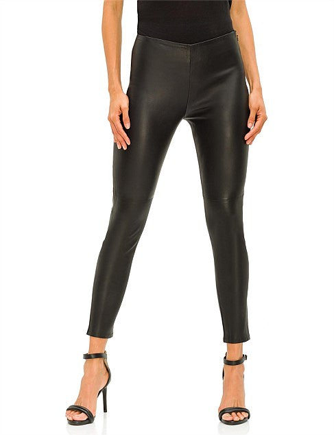 Black Leather Pants - 24
