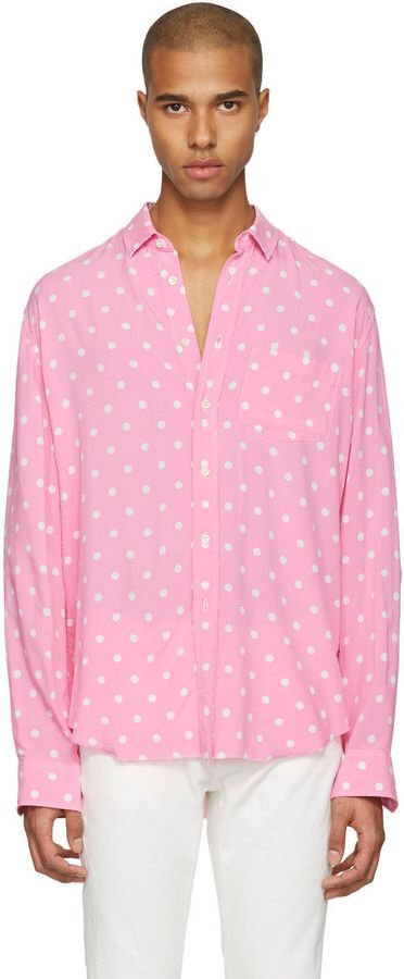 Pink Polka Dot Shirt - L