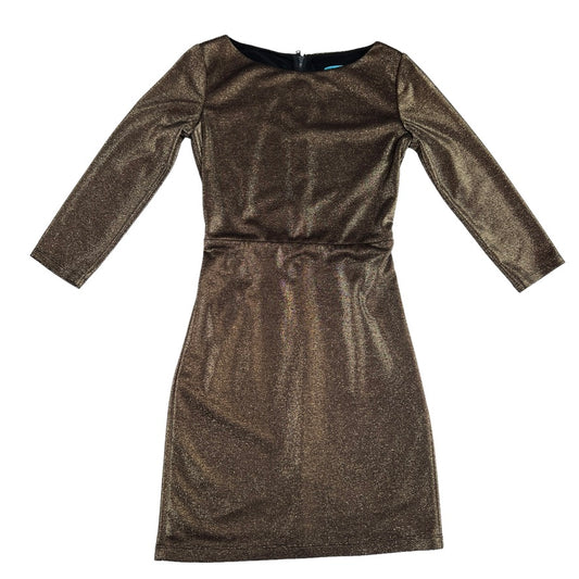 Gold Dress with Mesh Back - S