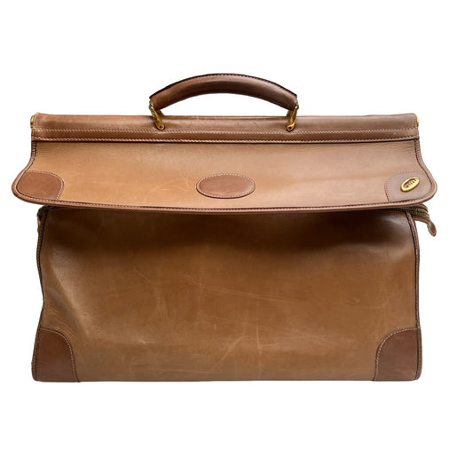 Vintage Brown Leather Travel Bag