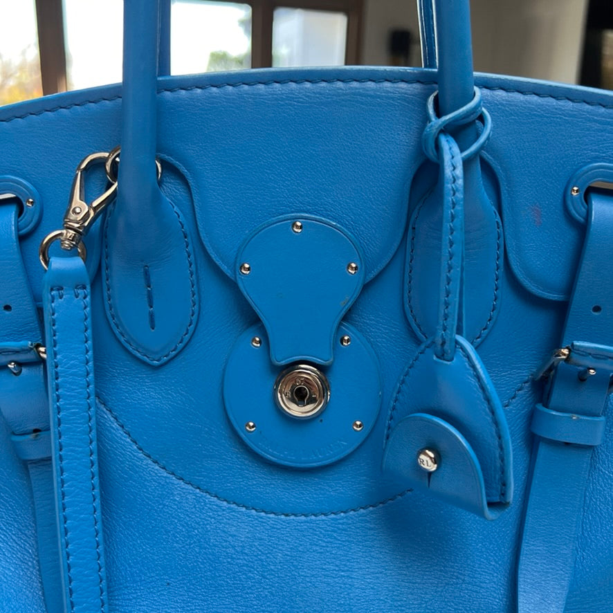 Blue Leather Ricky Handbag