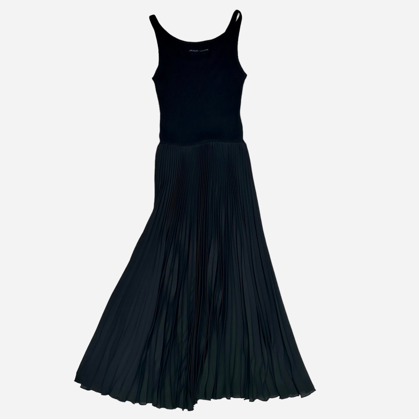 Black Pleated Dress - M