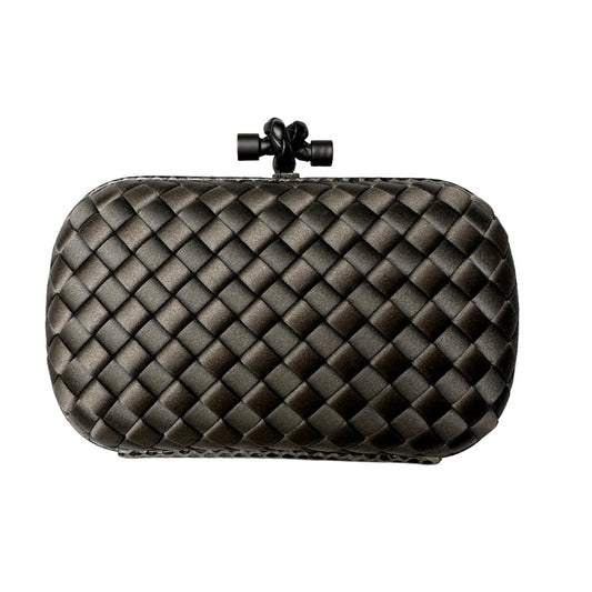 Intrecciato Satin & Snake Skin Clutch