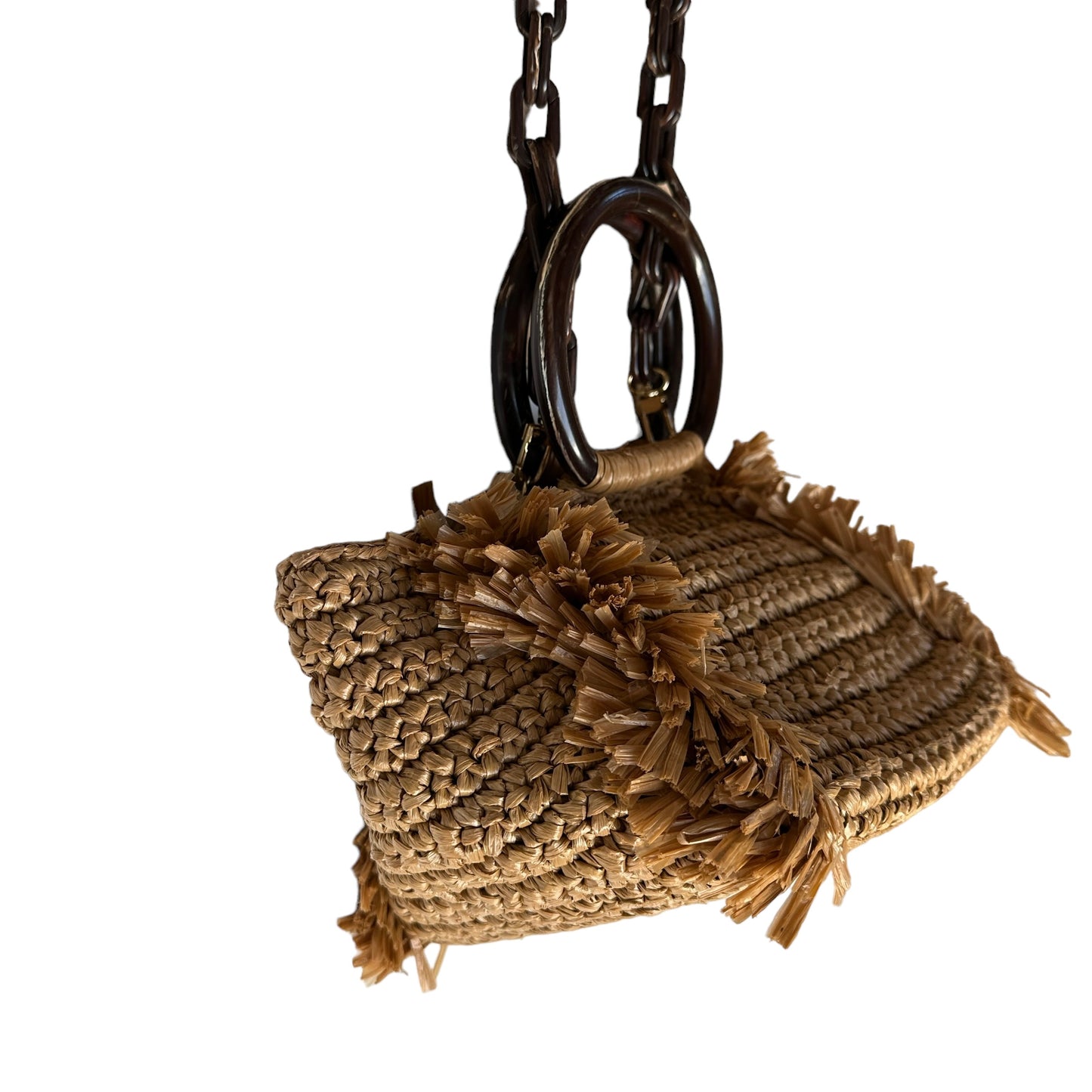 Raffia Crossbody Bag