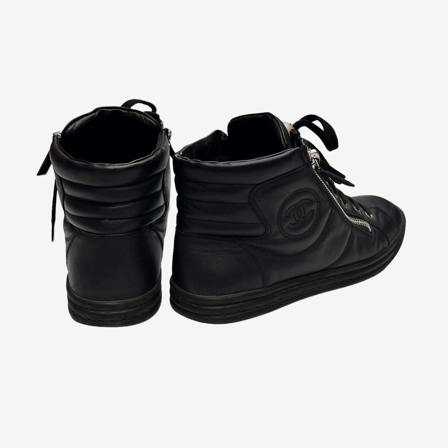 Black High Top Sneakers - 7