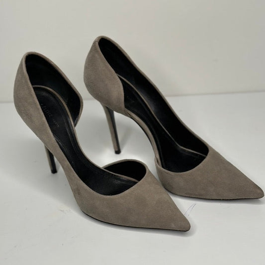 Grey Suede Heels - 7.5