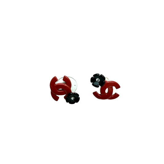 Red Logo Ear Studs