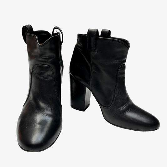 Black Leather Boots - 7
