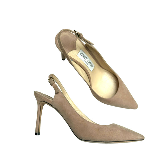 Nude Suede Heels - 6.5