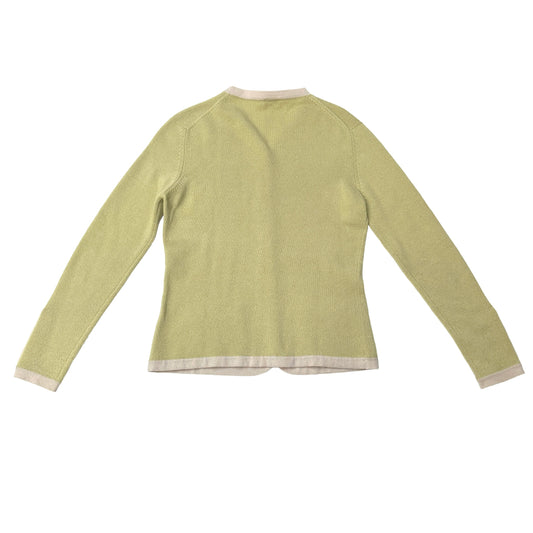 Light Green Cashmere Cardigan - M