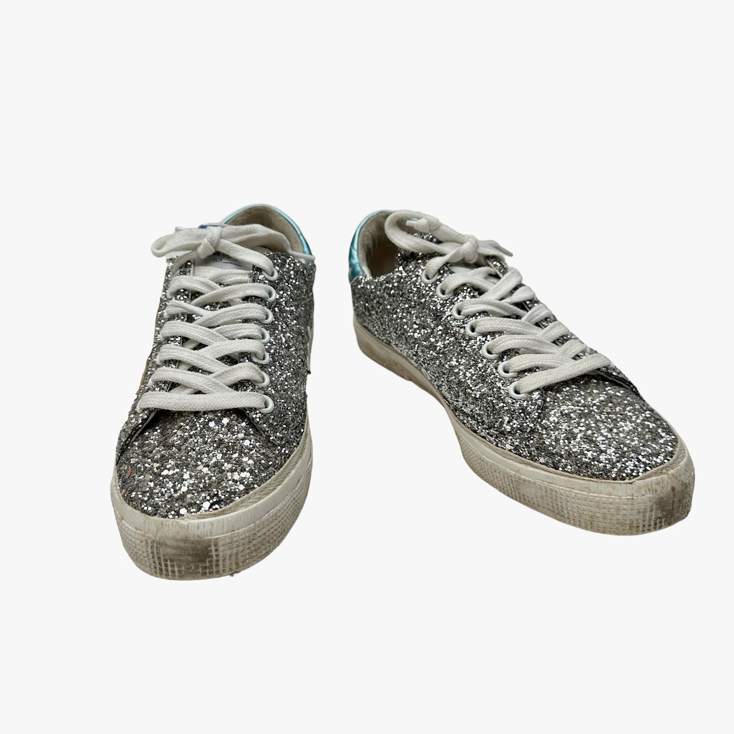 Silver Sparkly Sneakers - 7