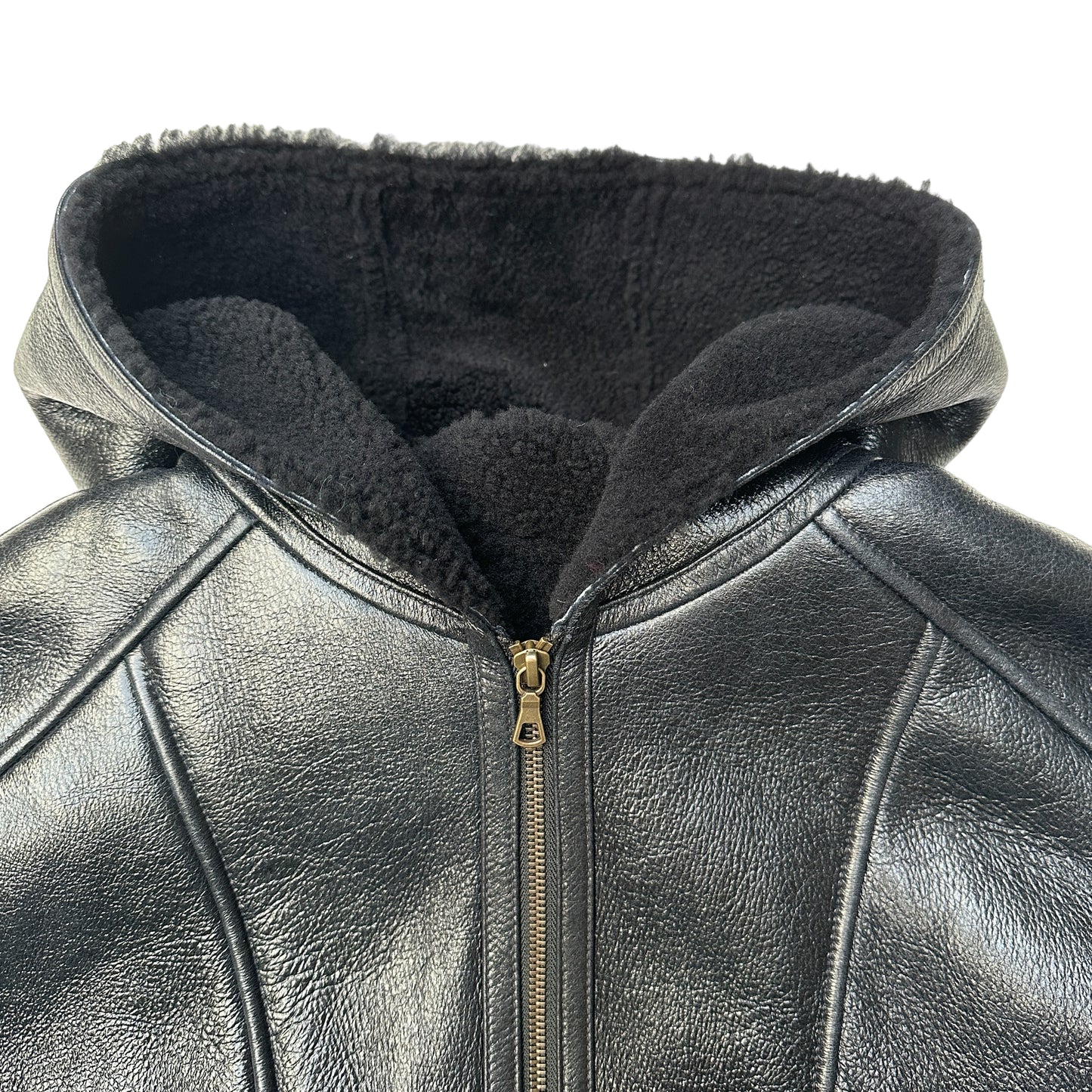 Black Lamb Leather Jacket - S