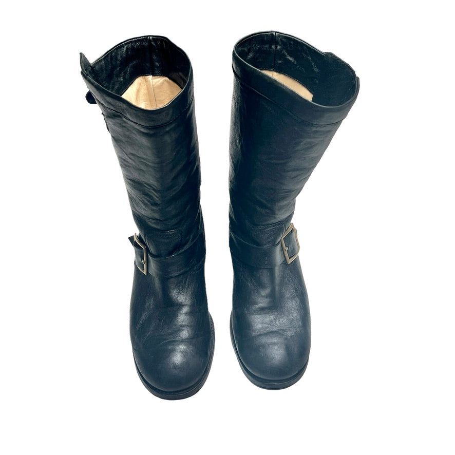 Black Leather Boots - 7.5