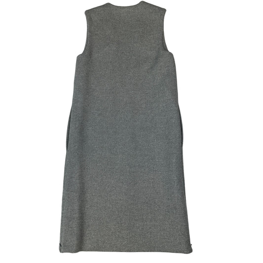 Grey Long Wool Vest - S