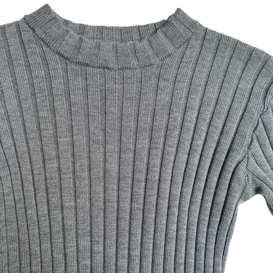 Grey Wool Sweater - S