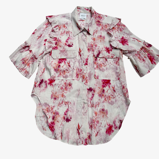 Flower Print Shirt - S