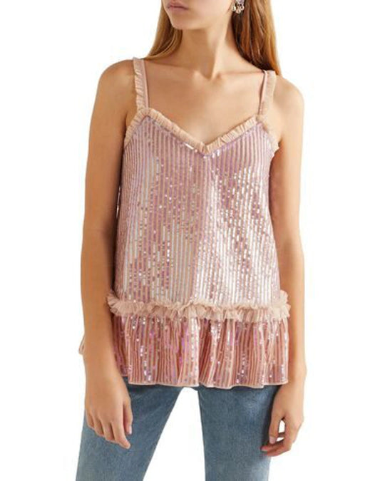 Pink Sequins Top - XS