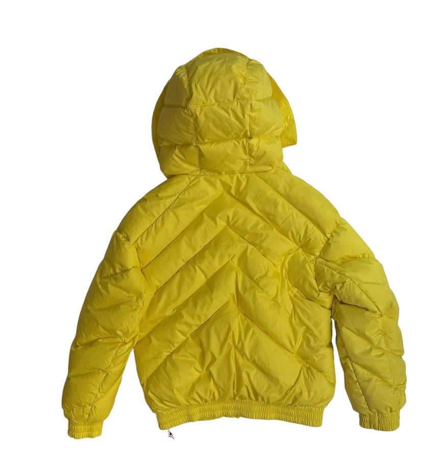 Yellow Hooded Puffer Coat - XS