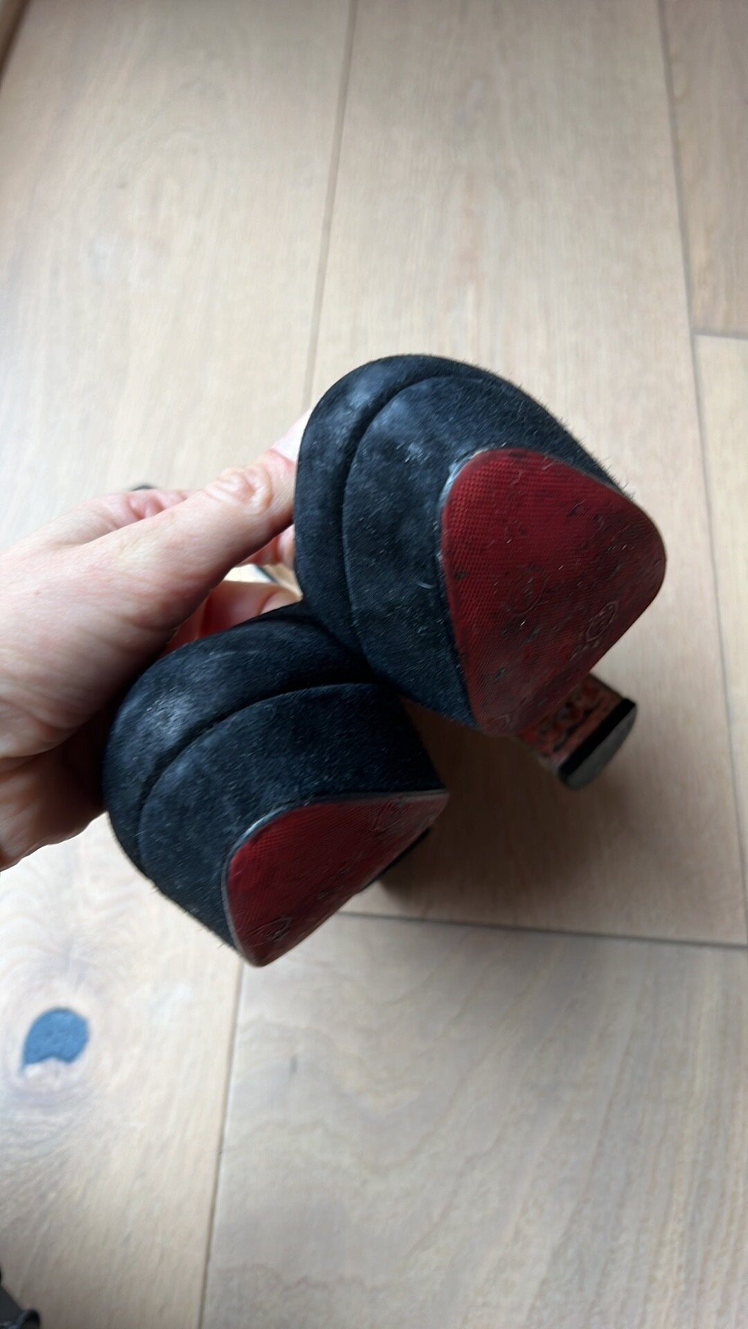 Suede Platform Heels - 8