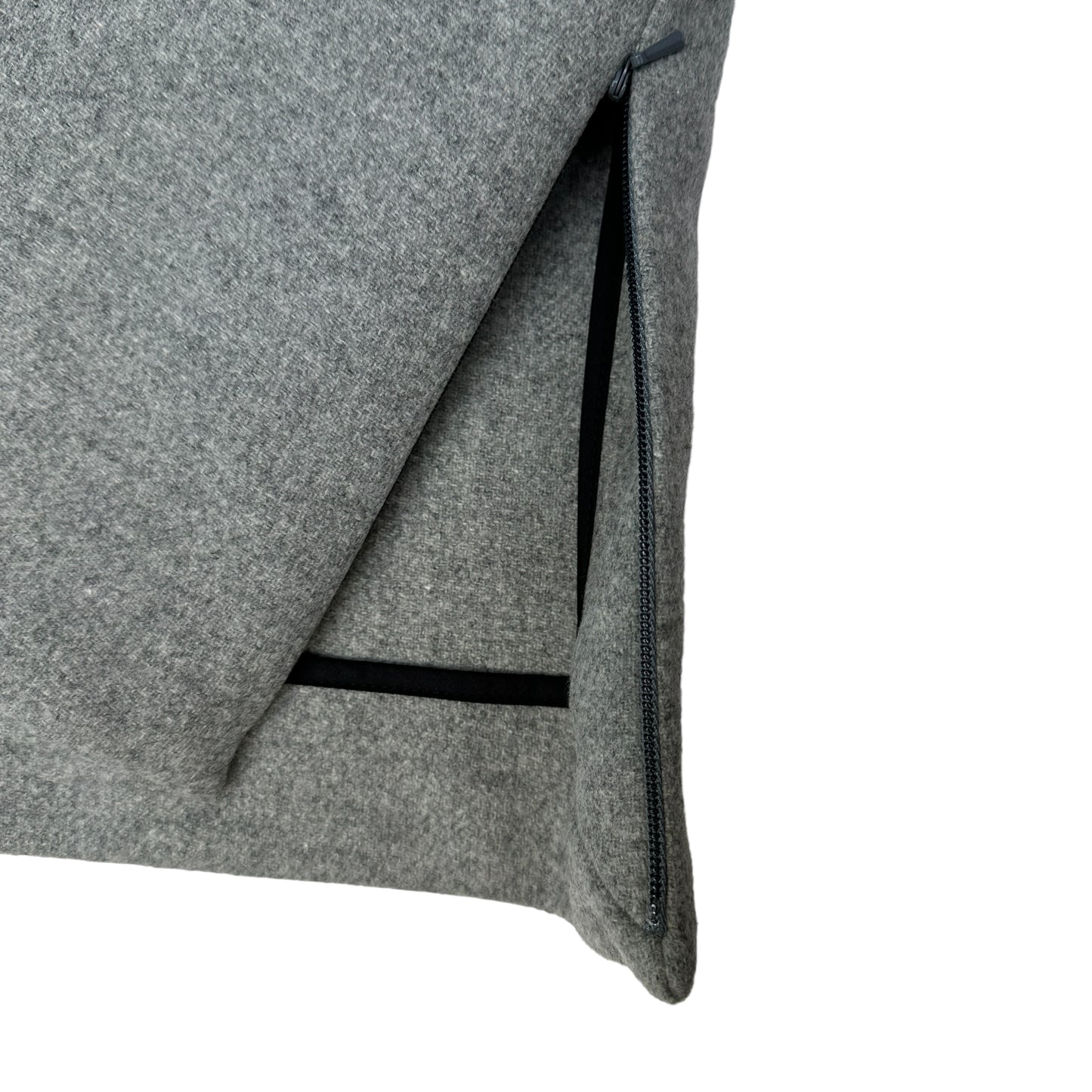 Grey Long Wool Vest - S